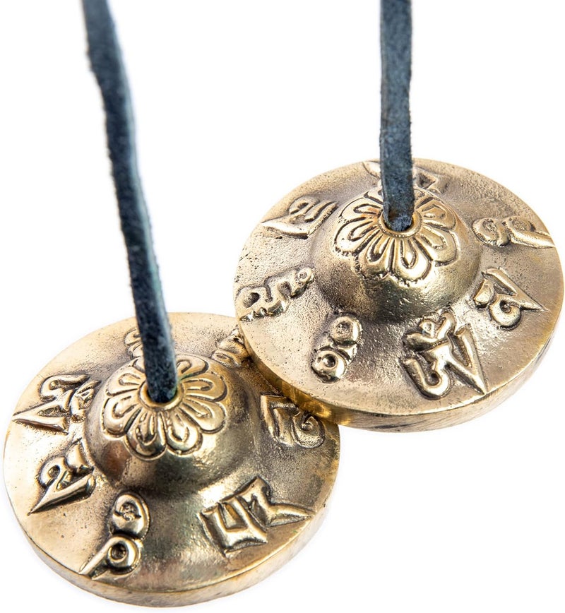 HIMALAYAN BAZAAR Tingsha Cymbals Bells - Easy To Play - Meditation Mindfulness Chime For Chakra Healing Spiritual Dharma Gifts Handcrafted Tibetan By (Ohm Mani) - Image 3